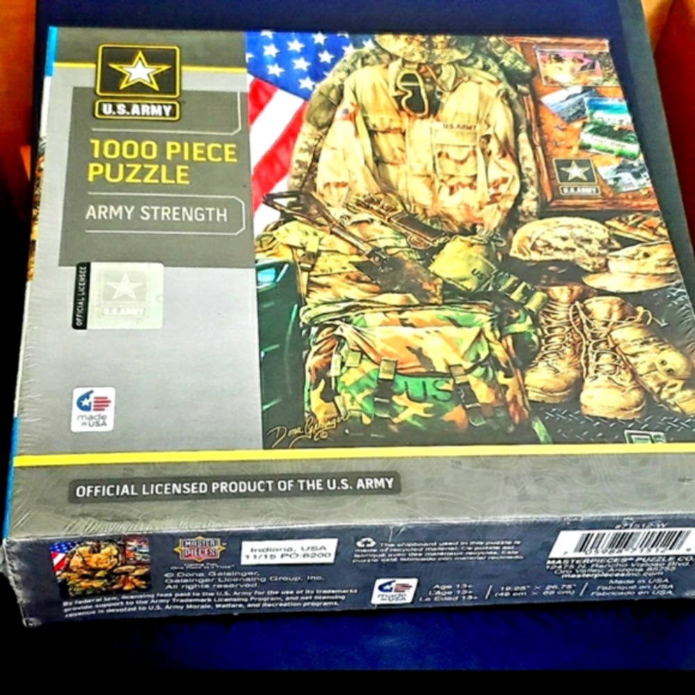 Master Pieces 1000pcs Puzzle  US Army Strength Camouflage Outfit sealed